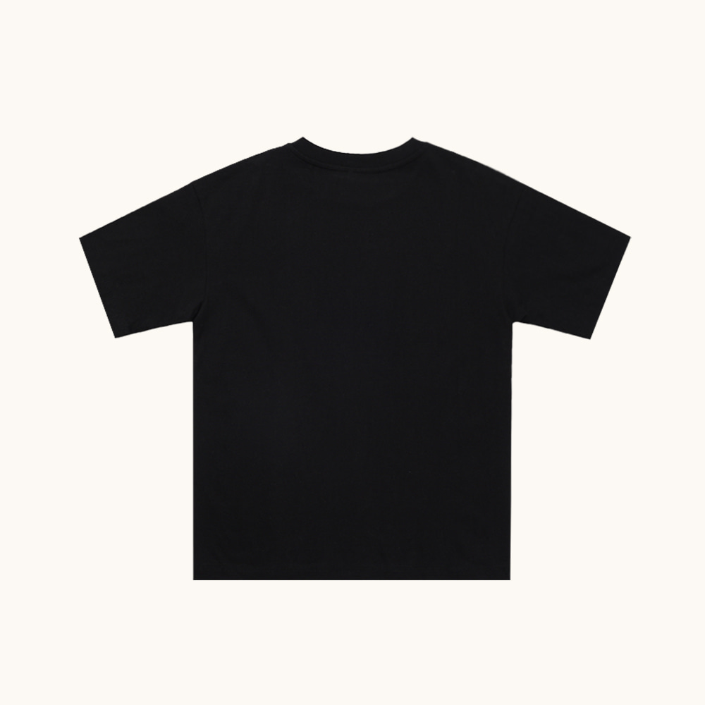 노터블 숏 슬리브 티셔츠 (블랙)