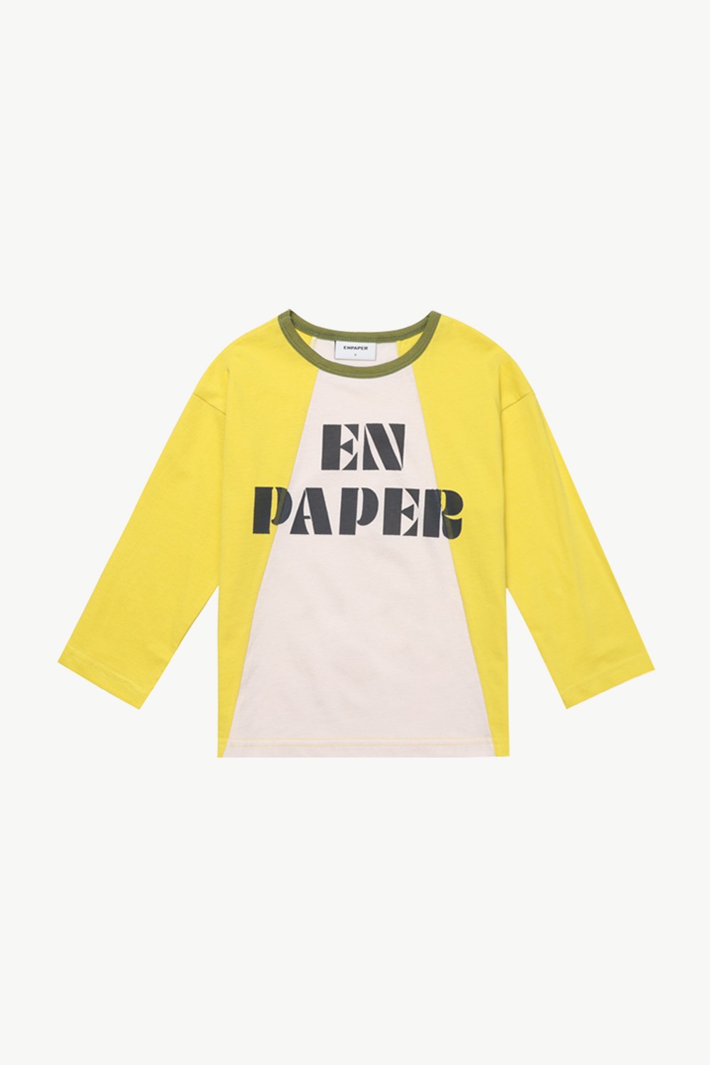 엔페이퍼 콤비 티셔츠 (옐로우)