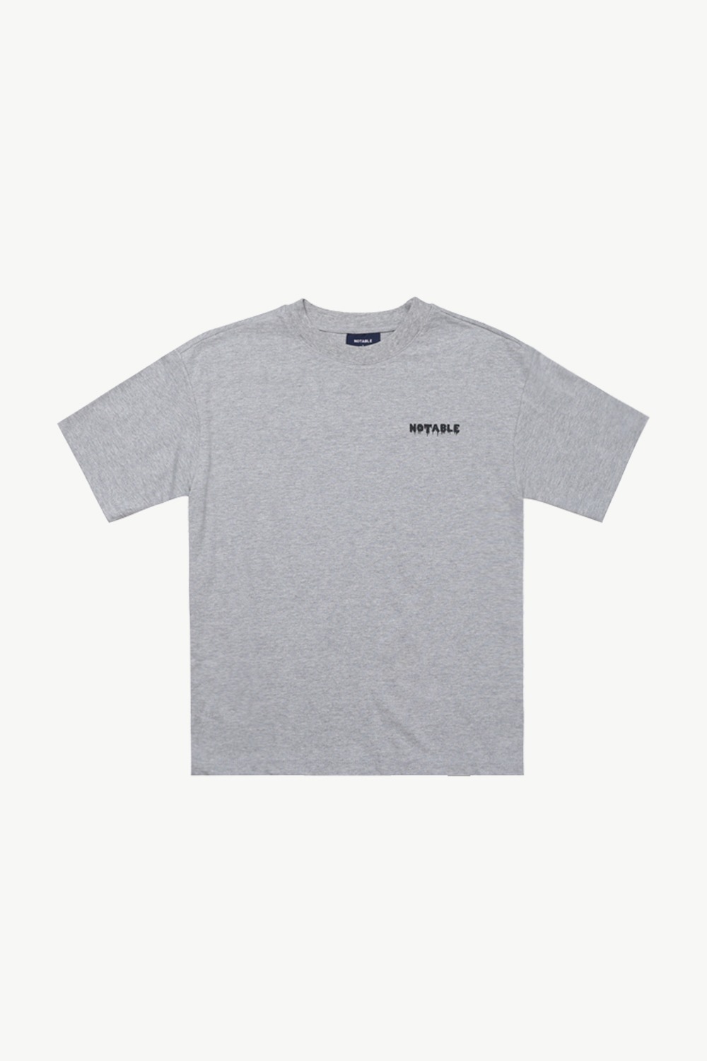 노터블 숏 슬리브 티셔츠 (그레이)