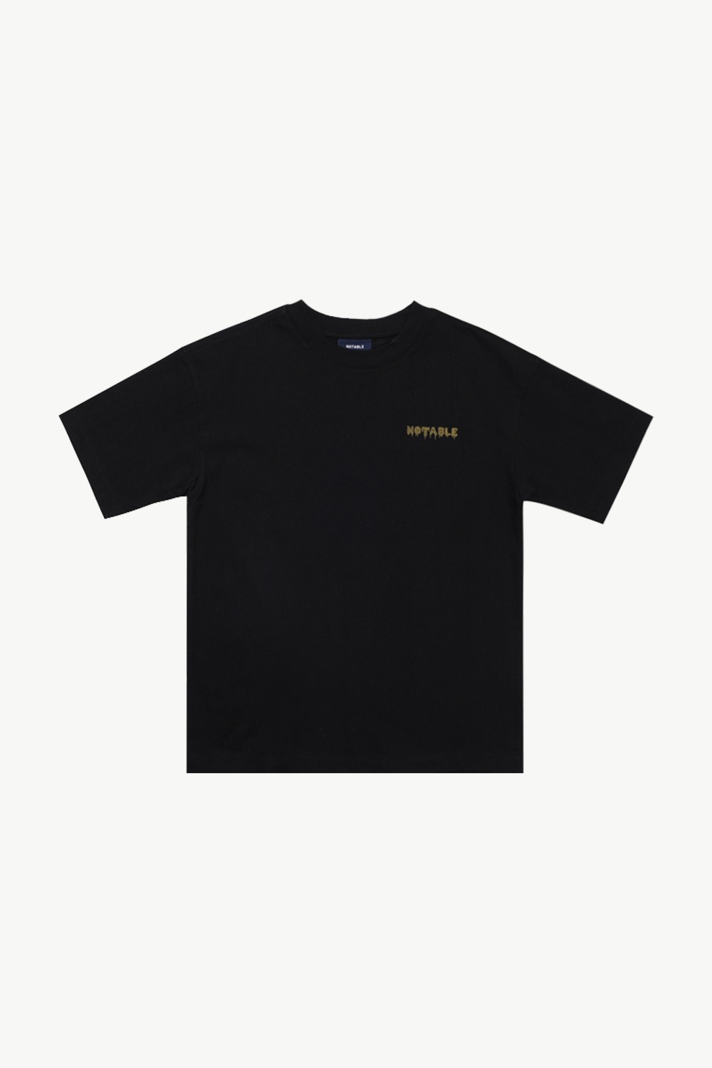 노터블 숏 슬리브 티셔츠 (블랙)